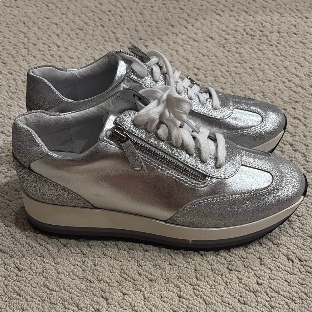 Silver Gracie Side-Zip Lace Up